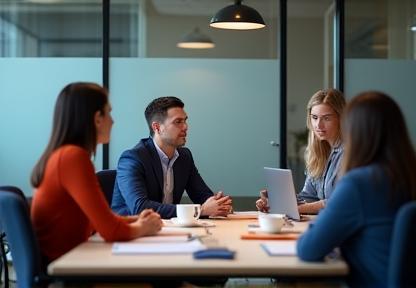 Consulting session with HR advisor and clients